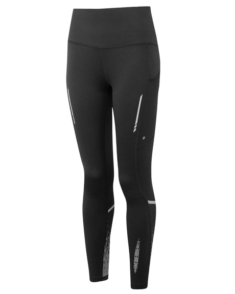 Ronhill Women's Tech Reflect Tight in Black/Reflect - front