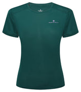 Ronhill Women's Tech S/S Tee in Seaweed/Iris - front