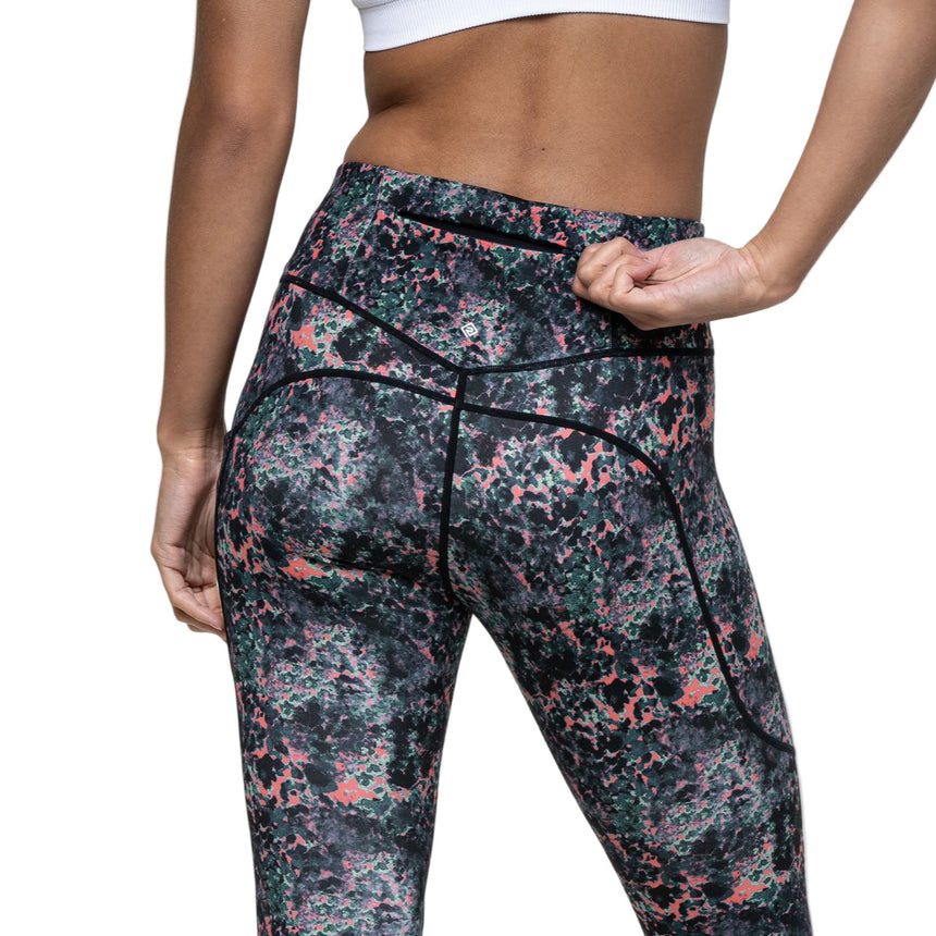 Ronhill Women's Tech Tight in Coralescent - back pocket detail
