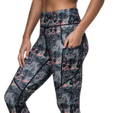 Ronhill Women's Tech Tight in Coralescent - thigh pocket detail