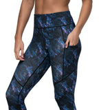 Ronhill Women's Tech Tight in Cosmic - thigh pocket detail