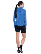 Ronhill Women's Tech Winter Primaloft Hoodie in Lumiere/Sumac - back, full body, worn