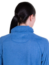 Ronhill Women's Tech Winter Primaloft Hoodie in Lumiere/Sumac - back, over the shoulder, worn