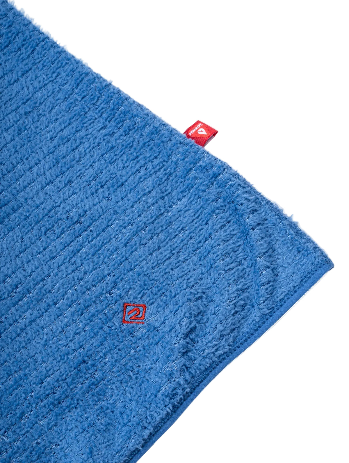 Ronhill Women's Tech Winter Primaloft Hoodie in Lumiere/Sumac - fabric and brand tag, corner detail