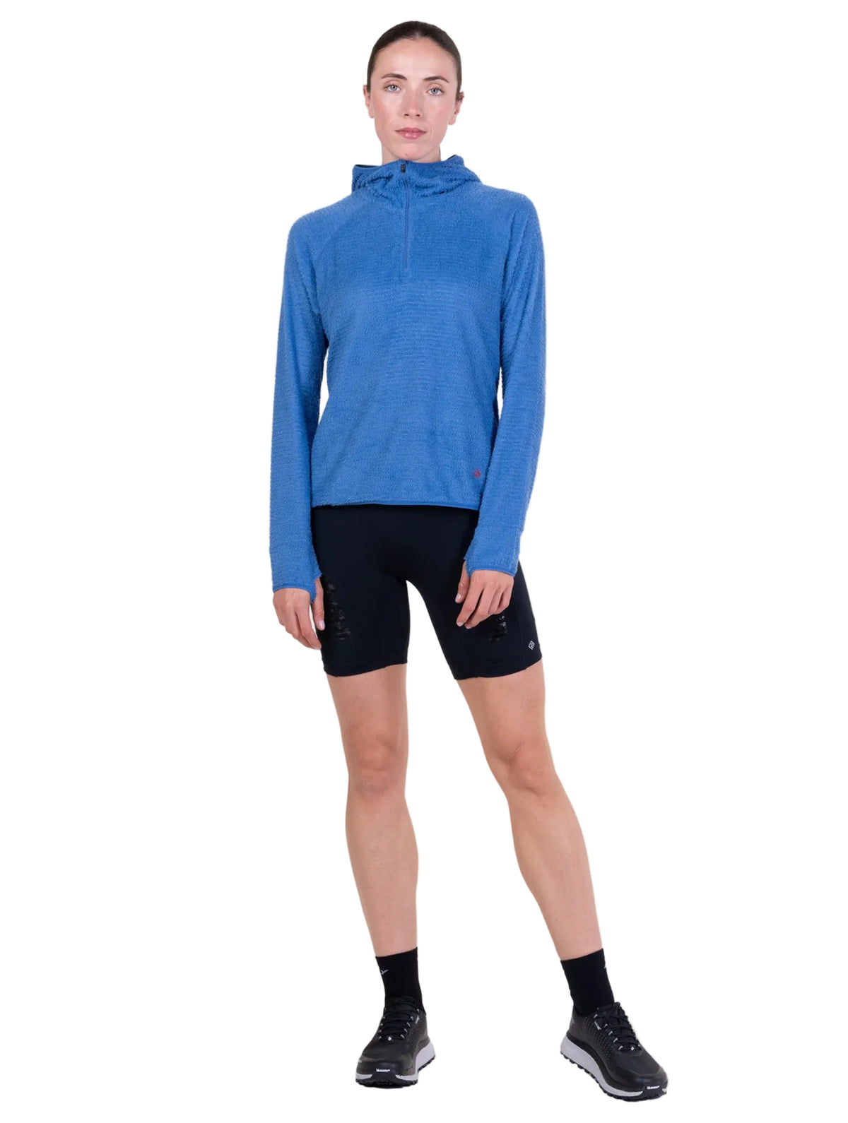 Ronhill Women's Tech Winter Primaloft Hoodie in Lumiere/Sumac - front, alternate pose, worn