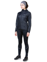 Ronhill Golden Hour Headband Outdoor Action Black Matrix- Front Fit on Female Model