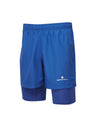 Ronhill Mens Core 5" Twin Short Outdoor Action DrkCobalt/BrightWhite- Front