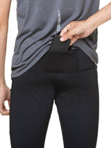 Ronhill Mens Tech Reflect Tight Outdoor Action Black/Reflect- Secure pocket