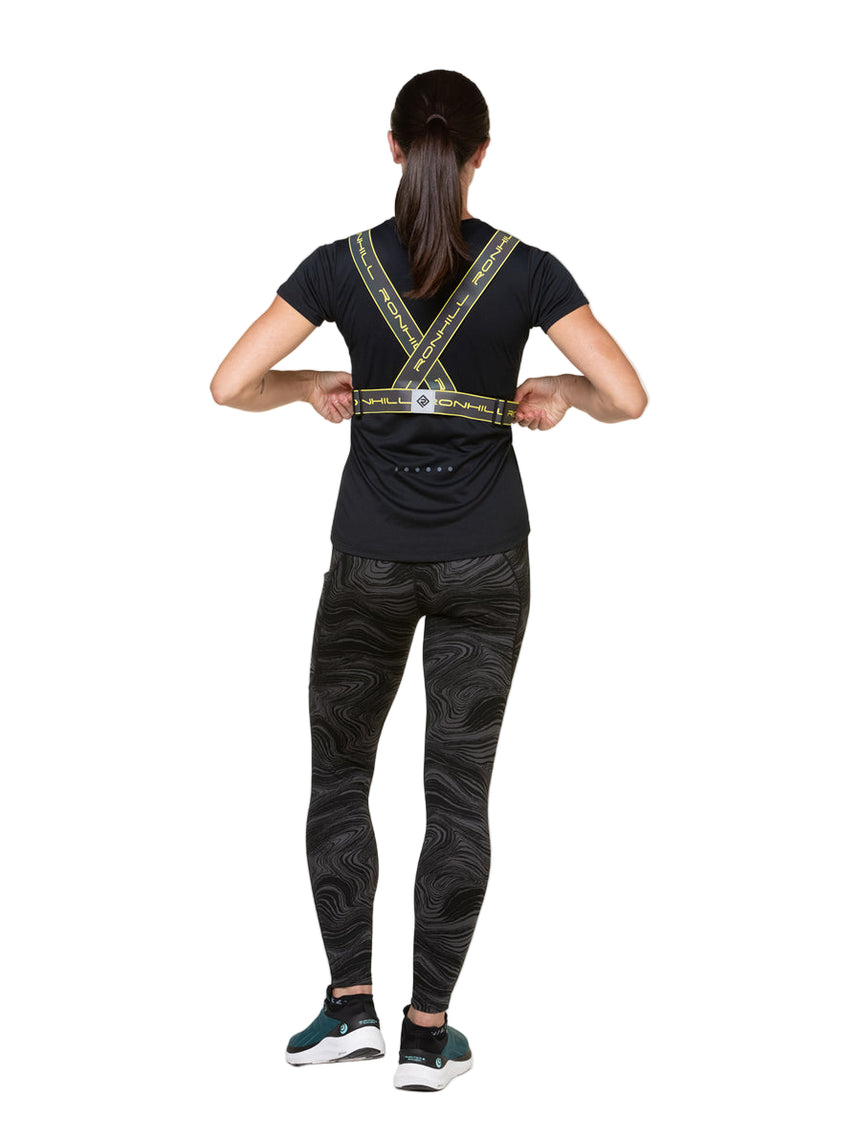 Ronhill Reflect Belt Outdoor Action Fluo Yellow/Reflect- Back Fit on Female Model