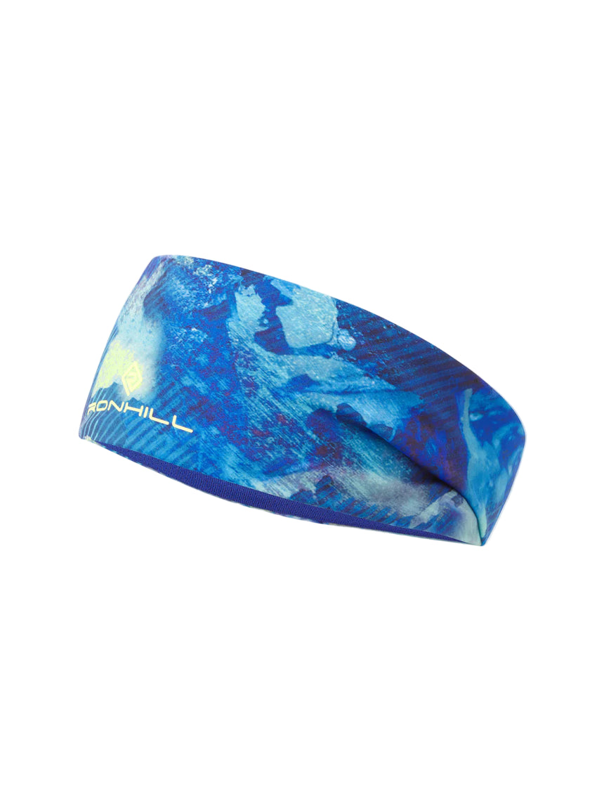 Ronhill Reversible Headband Outdoor Action Blue Summer Haze- Front