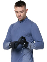 Ronhill Wind-Block Convertible Glove Outdoor Action All Black- Fit on Model