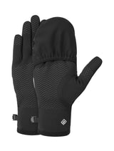 Ronhill Wind-Block Convertible Glove Outdoor Action All Black- Fold away wind shell mitt