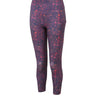 Ronhill Women's Tech Crop Tight Outdoor Action Damson Raindrops- Front