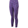 Ronhill Women's Tech Crop Tight Outdoor Action Purple Leopard- Front