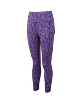 Ronhill Women's Tech Crop Tight Outdoor Action Purple Leopard- Front