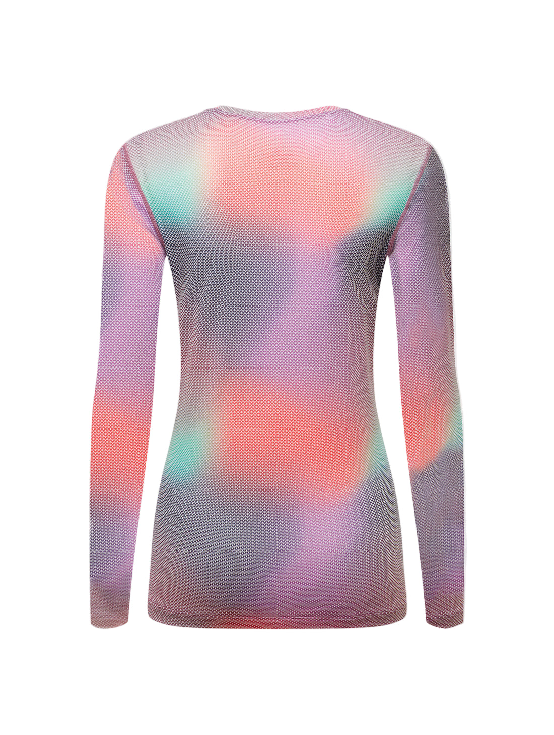  Ronhill Women's Tech Golden Hour L/S Tee Outdoor Action Multi Glow- Back