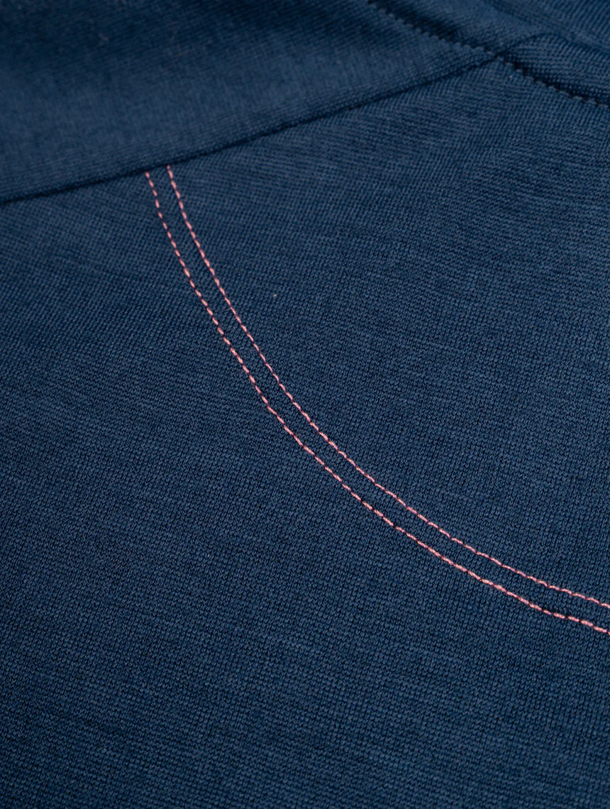 Ronhill Women's Tech Merino 1/2 Zip Outdoor Action Dark Navy/Dusty Tulip- Seams