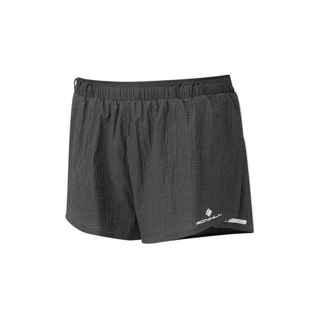 Ronhill Women's Tech Race Short Outdoor Action All Black- Front