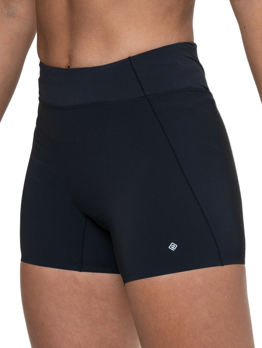 Ronhill Women's Tech Race Stretch Short Outdoor Action All Black- Skinfit