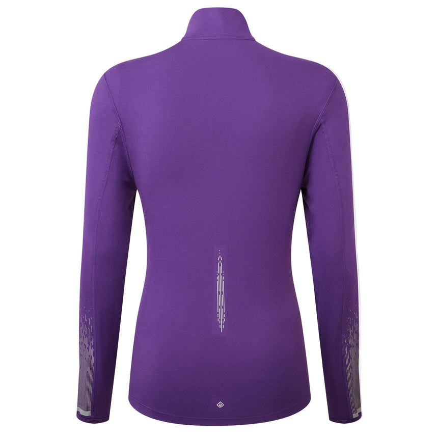 Ronhill Women's Tech Reflect 1/2 Zip Outdoor Action Regal Purple/Reflect- Back