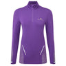 Ronhill Women's Tech Reflect 1/2 Zip Outdoor Action Regal Purple/Reflect- Front