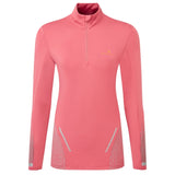 Ronhill Women's Tech Reflect 1/2 Zip Outdoor Action Salsa/Reflect- Front