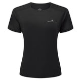 Ronhill Women's Tech S/S Tee Outdoor Action Grape All Black- Front