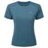Ronhill Women's Tech S/S Tee Outdoor Action Grape Mallard/Meadow- Front