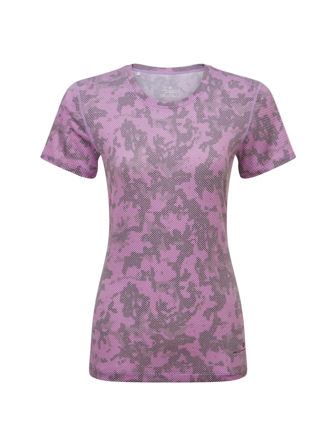 Ronhill Women's Tech Golden Hour S/S Tee Outdoor Action Iris Pixel - Front