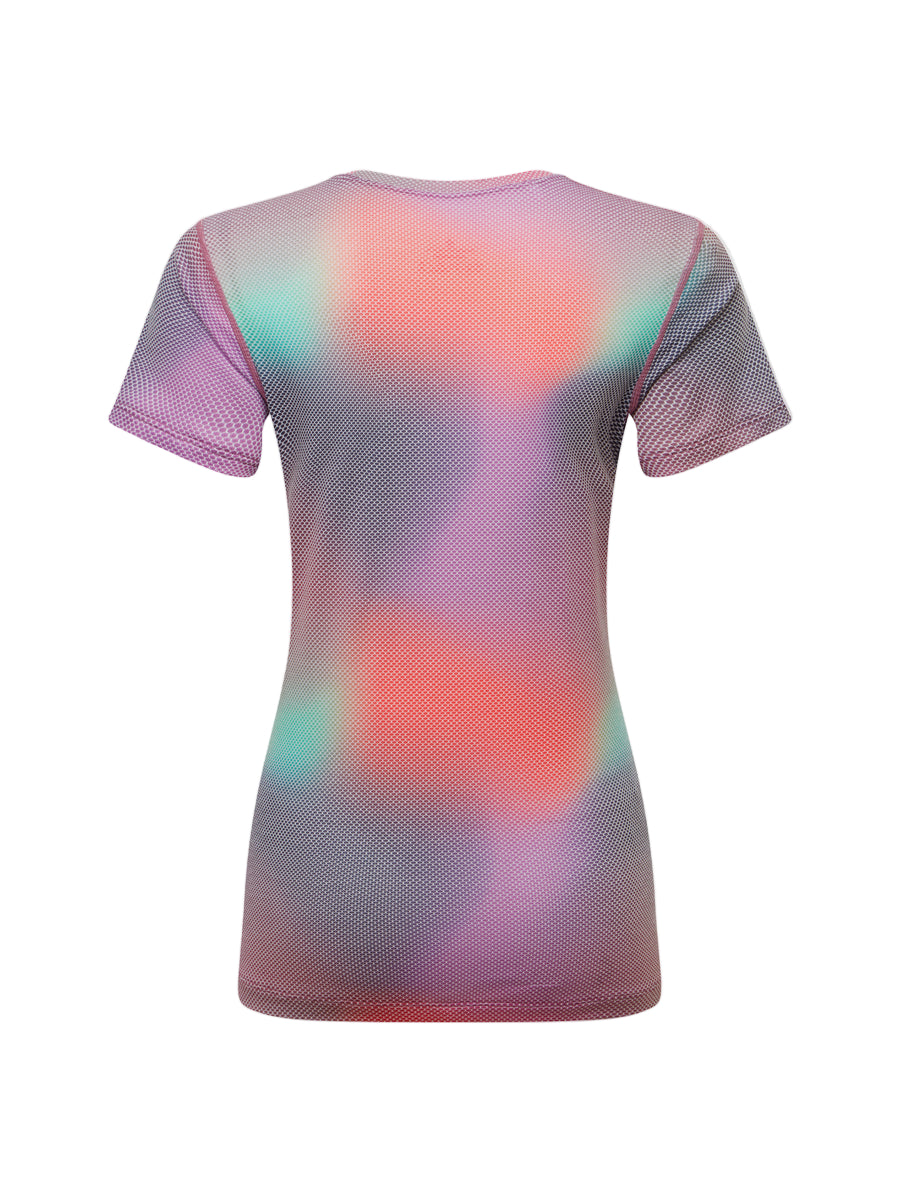 Ronhill Women's Tech Golden Hour S/S Tee Outdoor Action Multi Glow - Back