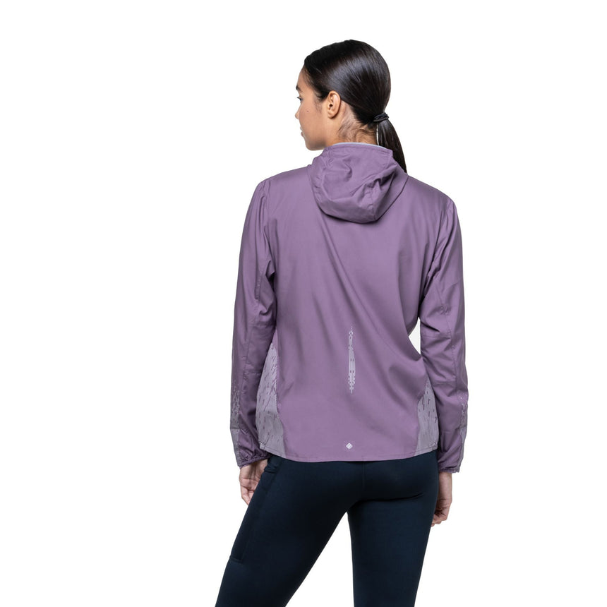 Ronhill Womens Tech Reflect Jacket Outdoor Action Dark Iris/Reflect - Back fit (Close-Up)