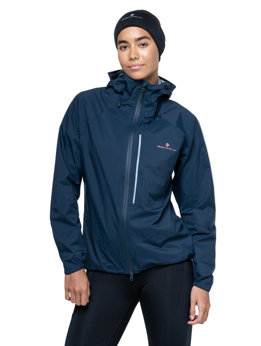 Ronhill Women's Tech Storm Jacket Outdoor Action Dark Navy- Closed Zip