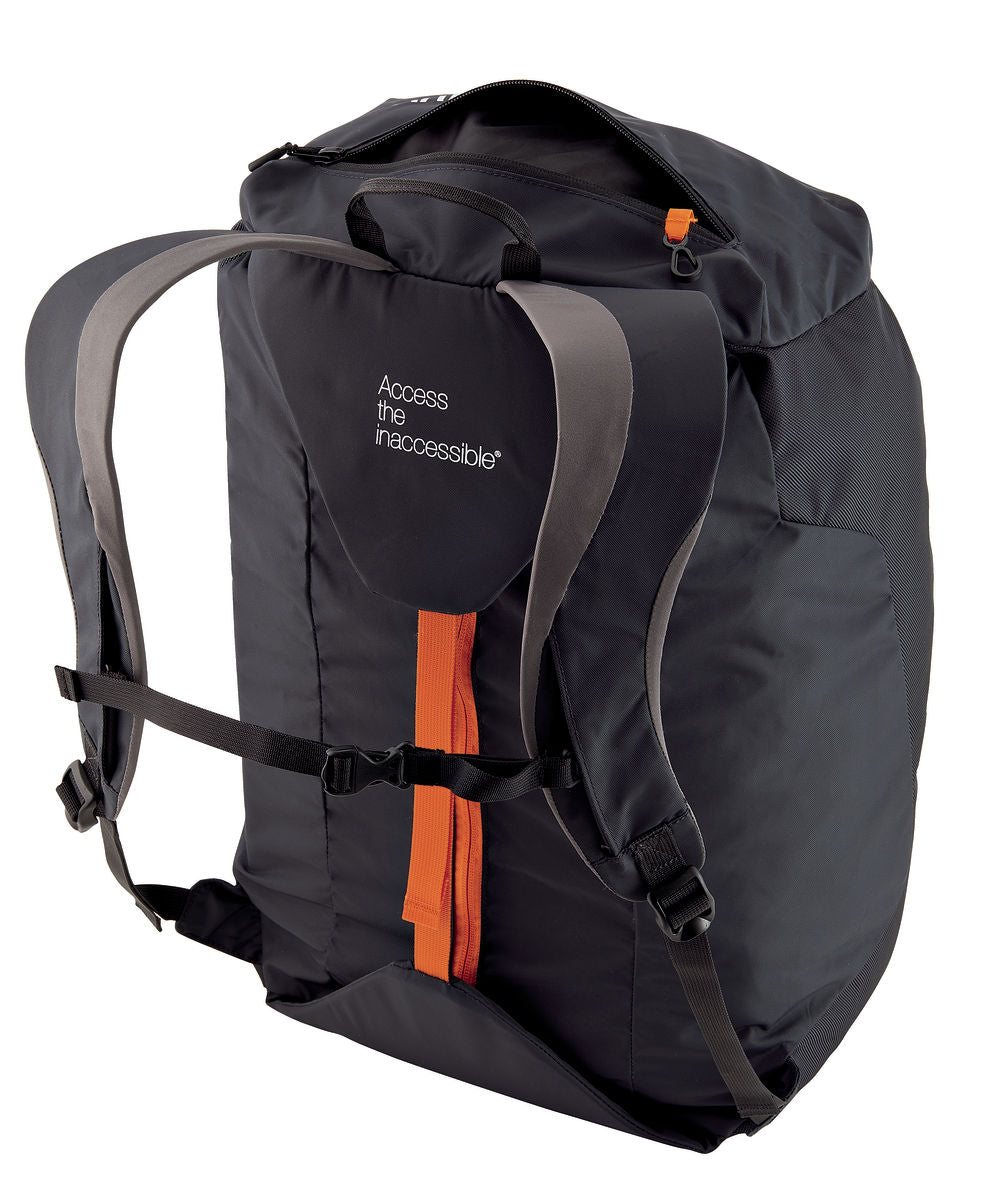 Petzl Kliff Rope Bag Outdoor Action Gray - Back View