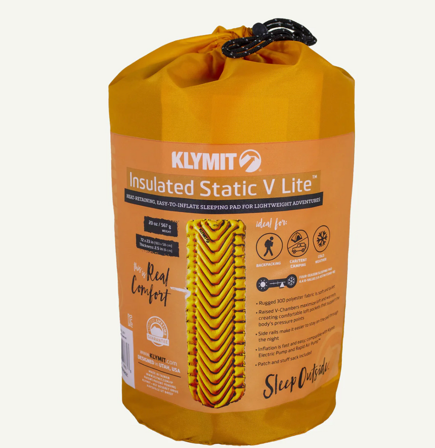 Klymit Insulated Static V Lite Sleeping Mat Outdoor Action NZ