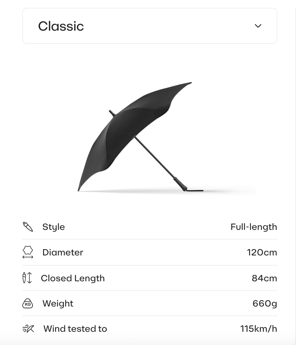 BluntBLUNT Classic UmbrellaOutdoor Action