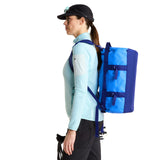 The North Face Base Camp Duffel - Extra Small in Active Blue/Bold Blue - worn