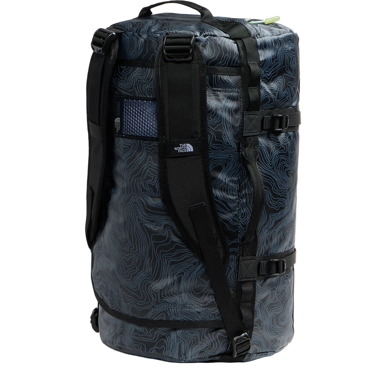 The North Face Base Camp Duffel - Small in TNF Black Glowing Topo Print - back