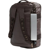 The North Face Base Camp Voyager Duffel 42L in Dark Chestnut/Garnet - back with laptop sleeve detail