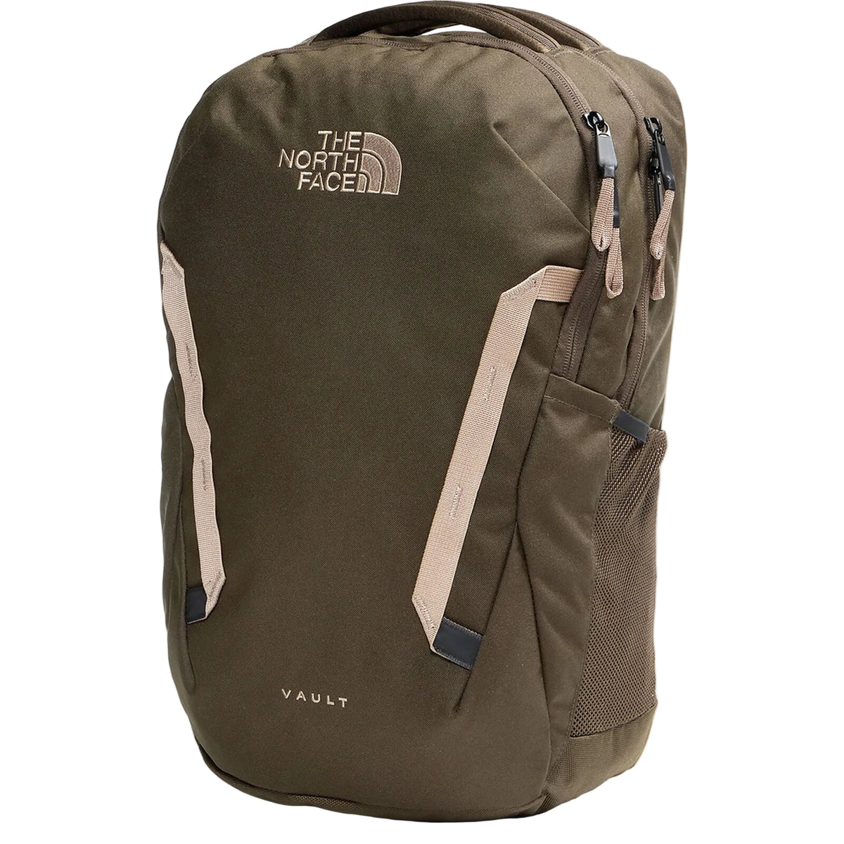 The North Face Vault Backpack in Dark Chestnut/Garnet - three-quarter