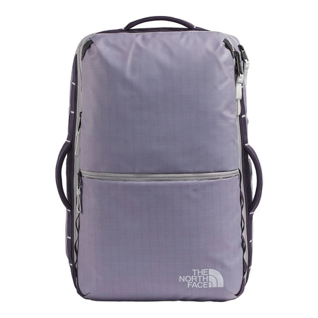 The North Face Base Camp Voyager Daypack 35L Large front view showing water-resistant fabric and stand-up design