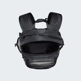 Interior view of The North Face Hot Shot Base Camp Backpack showing fleece-lined 15-inch laptop sleeve