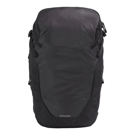 The North Face Kaban LTE Backpack 27L showing front compartments and sleek urban design