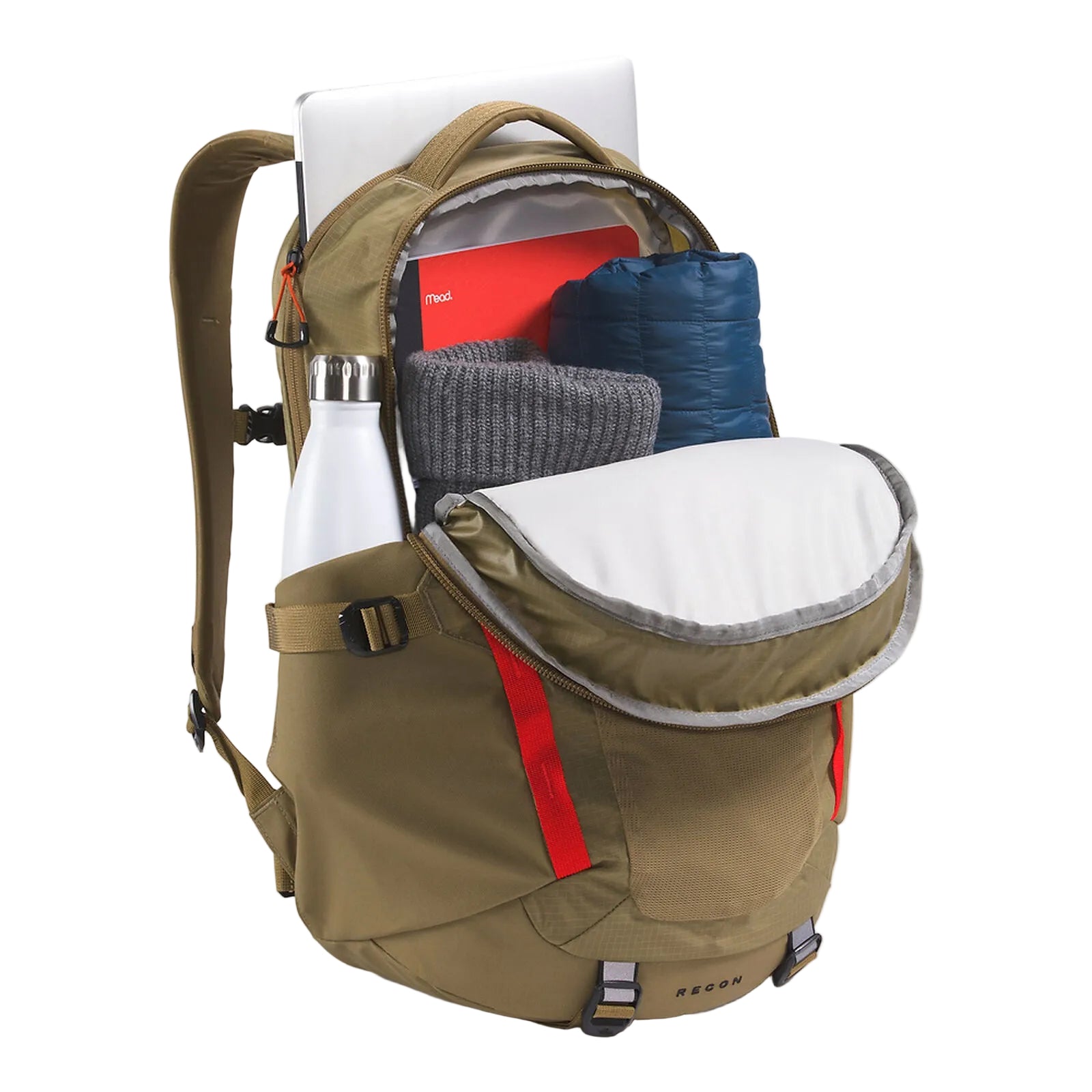 The North Face Recon Backpack Cedar/Lava Red Middle Compartment