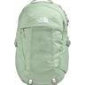 The North Face Women's Recon Backpack in Misty Sage Dark - front view showing women-specific FlexVent suspension system and 360-degree reflectivity
