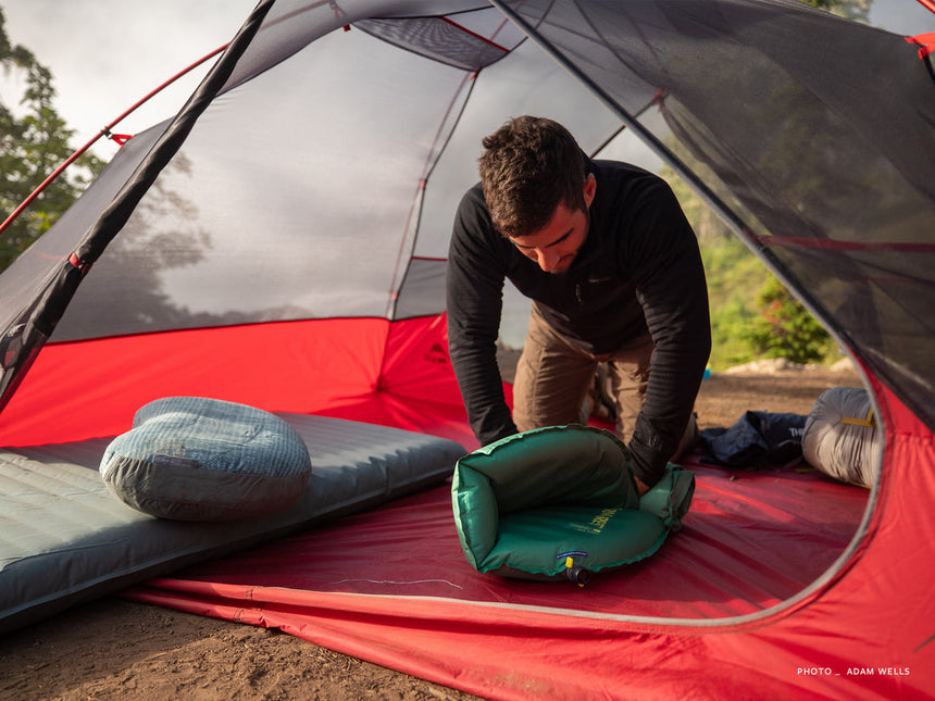 Thermarest Trail Pro Mat - Large Outdoor Action- In use (2)