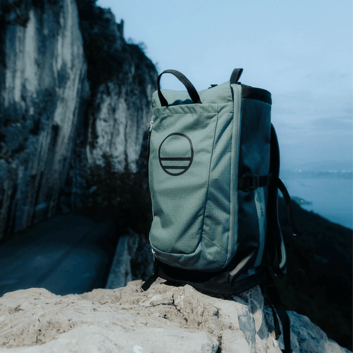 Wild Country Climbing Crag Hauler 25 Backpack Outdoor Action Black/Marsh - Product In Use