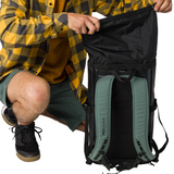 Wild Country Climbing Crag Hauler 25 Backpack Outdoor Action Black/Marsh - Roll top closure