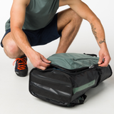 Wild Country Climbing Crag Hauler 40 Backpack Black/Marsh - Model Opening Compartment