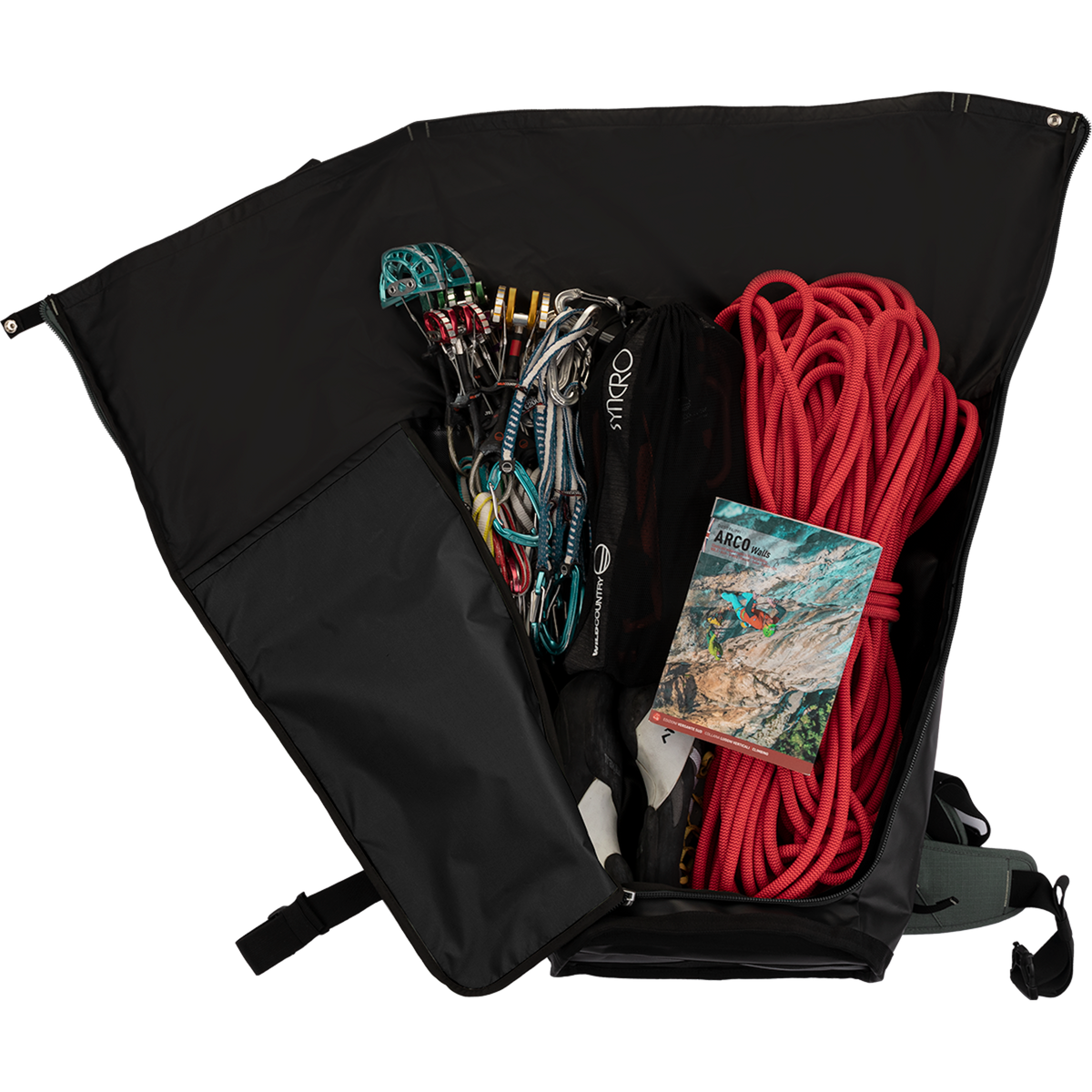 Wild Country Climbing Crag Hauler 40 Backpack Outdoor Action Black/Marsh - Generous compartment