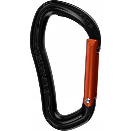 Wild Country Climbing Electron Straight Gate Carabiner Outdoor Action Black/Orange - Side